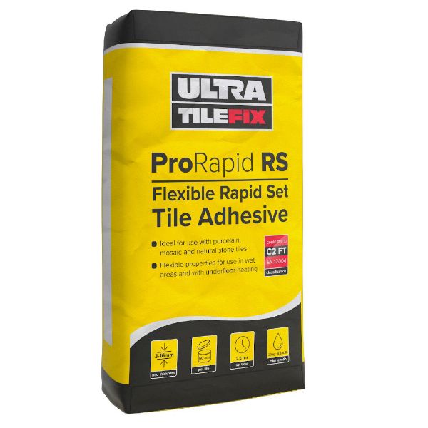 Picture of Flexible Rapid Set White Adhesive 20kg PRO RSW20 (Yellow)