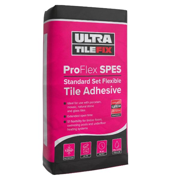 Picture of Flexible White Tile Adhesive 20kg SPES20W (Pink)