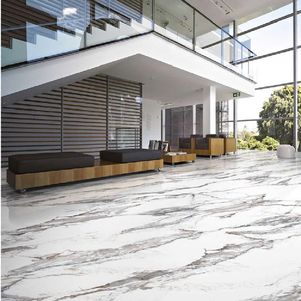 Picture of Calabria Grey Polished Marble Effect Tile 60x120 cm