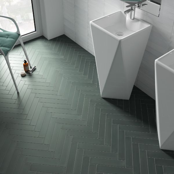 Picture of Wade Dark Green Matt Metro Tile 6x30 cm